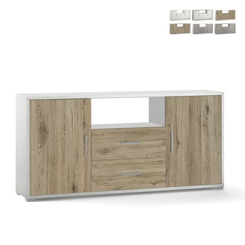 Buffet moderne Selena avec 2 portes et 2 tiroirs pour cuisine et séjour Promotion