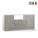 Buffet moderne Selena avec 2 portes et 2 tiroirs pour cuisine et séjour Dimensions
