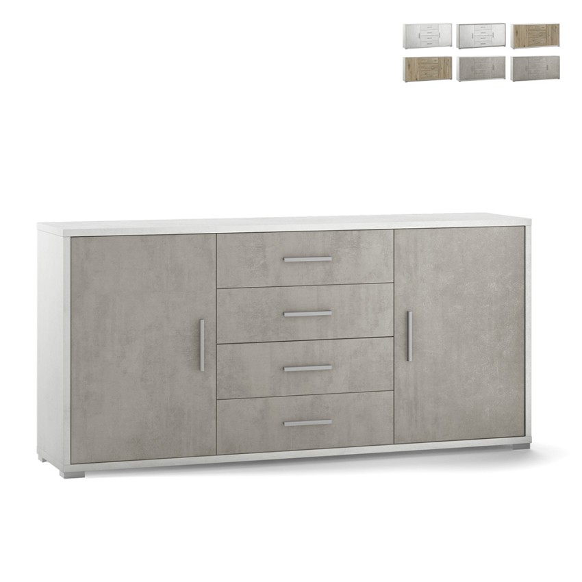 Moderne dressoir 2 deuren 4 laden buffetkast woonkamer Cleore Aanbod Moderne dressoir 2 deuren 4 laden buffetkast woonkamer Cleore Aanbod