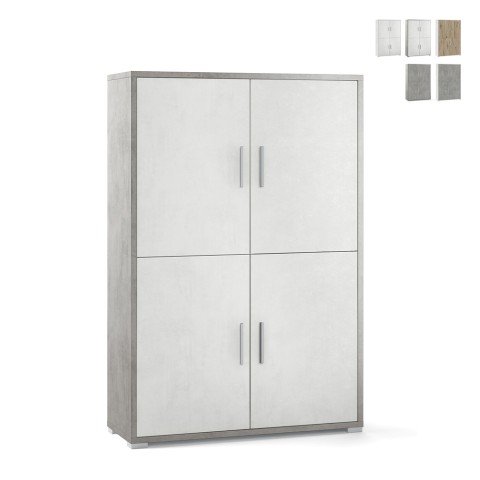 Buffet modern 4 portes meuble de rangement Aimée pour salon Promotion