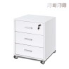 Moderne kantoordesign: Bureau met 3 lades, sleutel en wielen Cour Korting