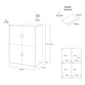 Moderne dressoir kast 4 deuren opbergkast woonkamer Maray 
