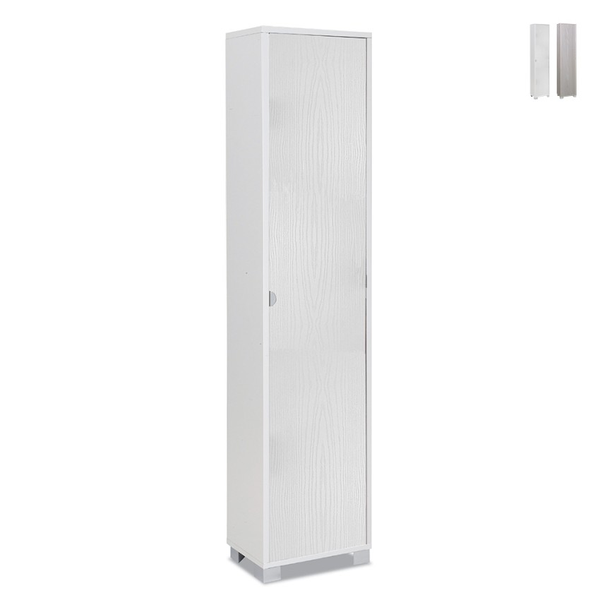 Colonne de rangement mobile avec porte, 4 étagères ajustables Tibet Vente