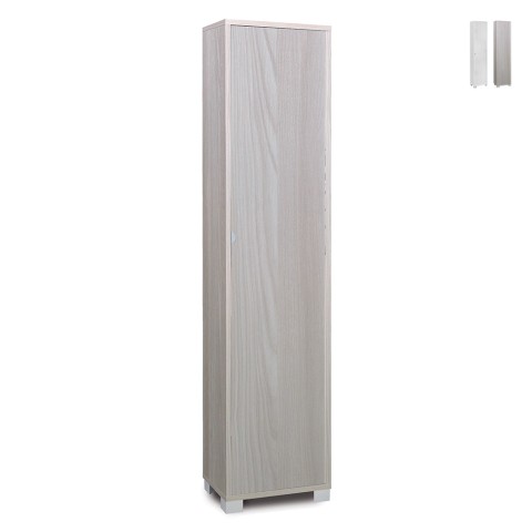 Colonne de rangement mobile avec porte, 4 étagères ajustables Tibet Promotion