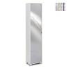 Armoire colonne avec porte-miroir 4 étagères réglables Beck Remises