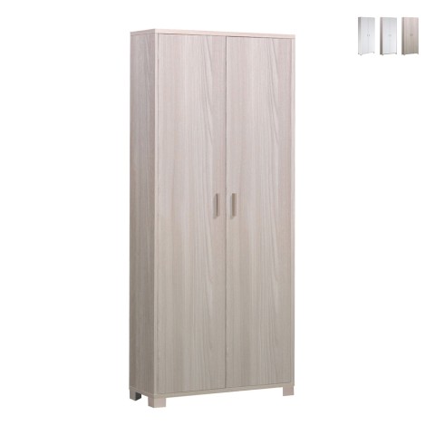 Armoire polyvalente de rangement 2 portes 8 étagères réglables Natte Promotion
