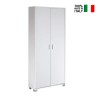 Armoire polyvalente de rangement 2 portes 8 étagères réglables Natte Remises