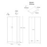 Armoire polyvalente de rangement 2 portes 8 étagères réglables Natte Dimensions