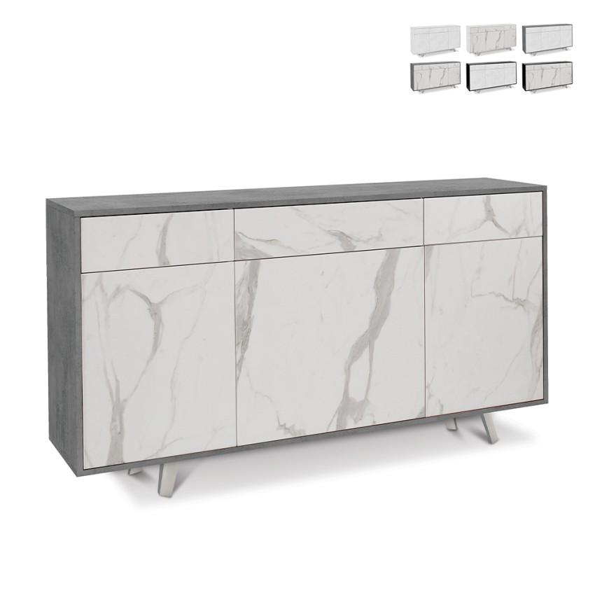 Buffet moderne 3 portes 3 tiroirs pour salon et cuisine Dalgo Catalogue Buffet moderne 3 portes 3 tiroirs pour salon et cuisine Dalgo Catalogue