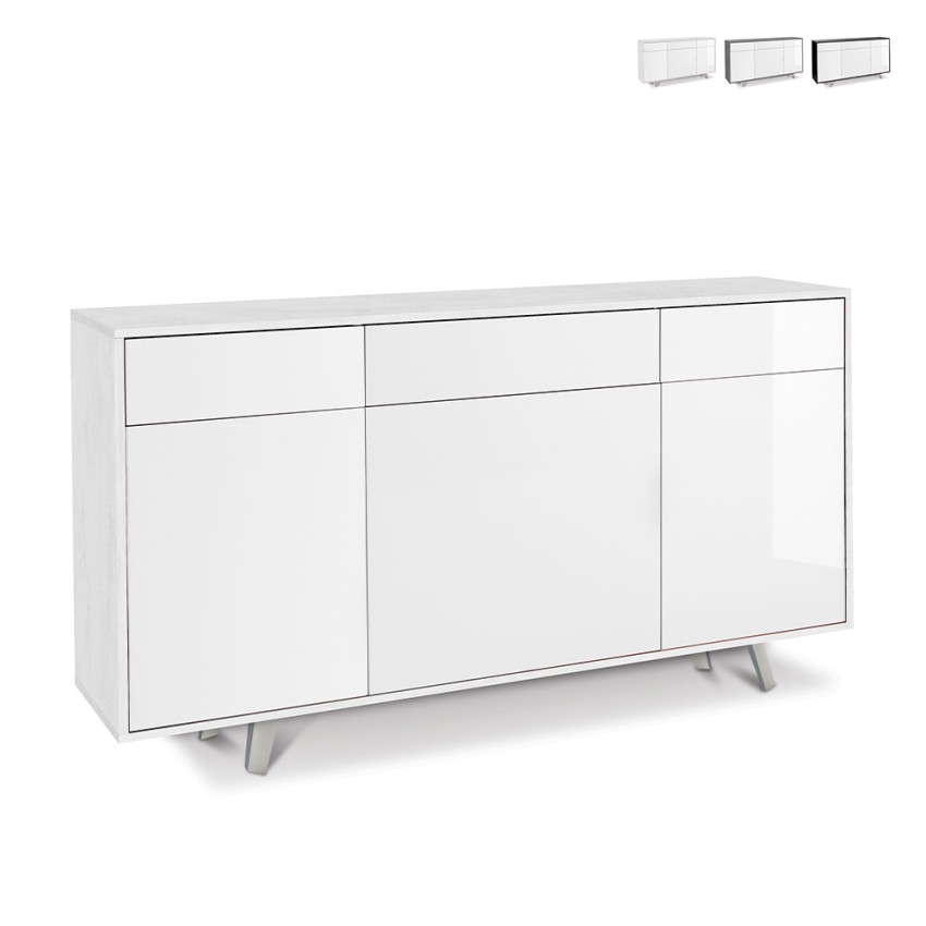 Buffet moderne 3 portes 3 tiroirs pour séjour/cuisine Valdi Promotion Buffet moderne 3 portes 3 tiroirs pour séjour/cuisine Valdi Promotion