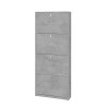 Slanke schoenkast modern design 4 kleppen 10 paar schoenen Pica 