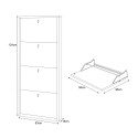 Slanke schoenkast modern design 4 kleppen 10 paar schoenen Pica 
