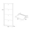 Slanke schoenkast modern design 4 kleppen 10 paar schoenen Pica 