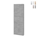 Moderne slanke schoenenkast voor de hal, design met 5 deuren voor 12 paar schoenen Lita Aanbieding