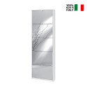 Meuble à chaussures 5 portes avec miroir design moderne pour 12 paires de chaussures Darcy Choix