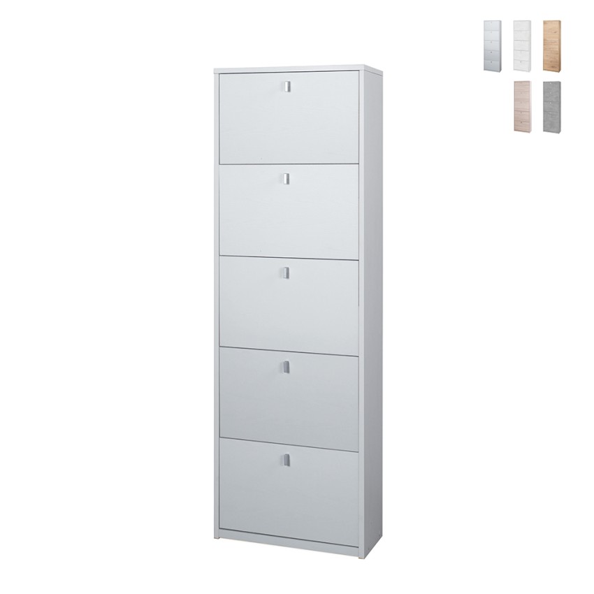 Meuble à chaussures design moderne gain de place 5 abattants pour 25 paires Mond Promotion Meuble à chaussures design moderne gain de place 5 abattants pour 25 paires Mond Promotion