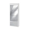 Armoire à chaussures avec miroir 4 portes pour 20 paires Glimt 
