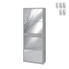Meuble à chaussures 4 portes avec miroir et tiroir pour 20 paires de chaussures Belty Promotion
