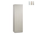 Armoire colonne de rangement multifonction avec porte et 2 étagères Gander Promotion