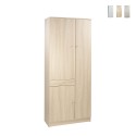 Armoire polyvalente 6 étagères avec tiroir 3 portes WIlton Promotion
