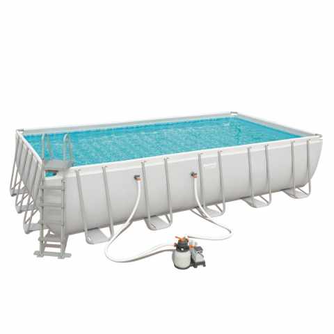 Piscine Bestway 56471 Frame Power Steel Rectangulaire Hors-Sol 671x366x132