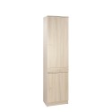 Armoire colonne meuble polyvalent 2 portes tiroirs 3 étagères Half Choix