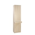 Armoire colonne meuble polyvalent 2 portes tiroirs 3 étagères Half Caractéristiques