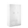 Armoire penderie moderne chambre 3 portes 2 tiroirs Mell Offre