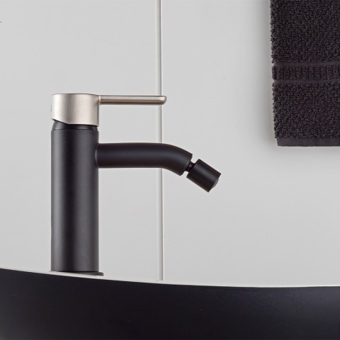 Robinet Mitigeur de salle de bain pour bidet design noir mat Mugello