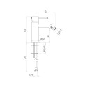 Mugello zwarte design ééngreepsmengkraan voor bidet badkamer Korting