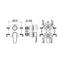 Mitigeur mural encastrable pour douche avec inverseur 2 voies Smile Mamoli Offre