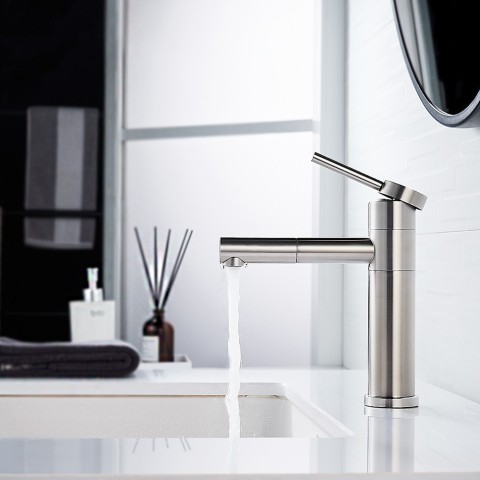 Mitigeur orientable en acier pour lavabo Spring Promotion