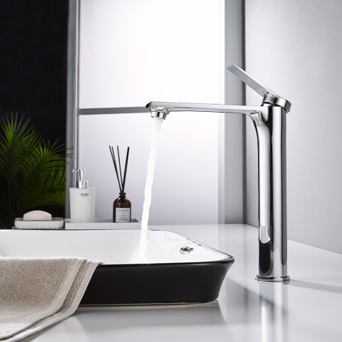 Mitigeur haut chromé design moderne lavabo Surf Promotion