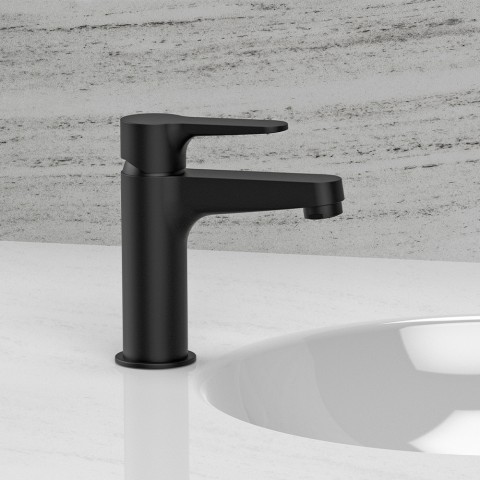 Robinet Mitigeur lavabo noir design moderne Aurora