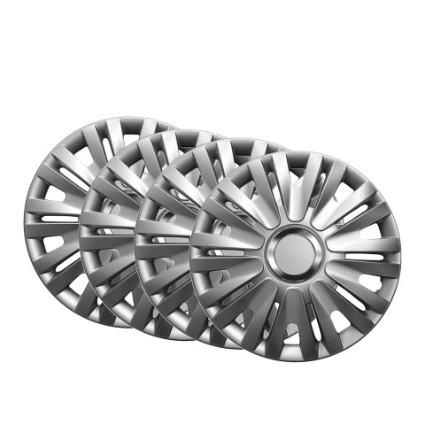 Set van 4 universele wieldoppen auto 13'' in verchroomd ABS Topaz Aanbieding