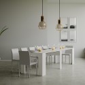 Table Console extensible avec rallonges 90x48-308cm bois blanc Basic Choix