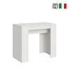 Table Console extensible avec rallonges 90x48-308cm bois blanc Basic Vente