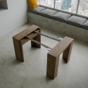 Design uitschuifbare consoletafel 90x48-308cm houten eettafel Basic Noix Kortingen
