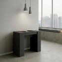 Uitschuifbare consoletafel 90x48-308cm modern design tafel antraciet Basisrapport Korting
