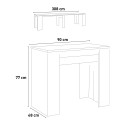Uitschuifbare console tafel 90x48-308cm modern design antraciet Basic Report Catalogus
