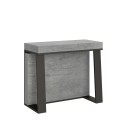 Uitschuifbare console 90x40-288cm modern grijs metaal Asia Concrete Aanbod