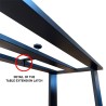 Uitschuifbare console 90x40-288cm modern grijs metaal Asia Concrete Korting
