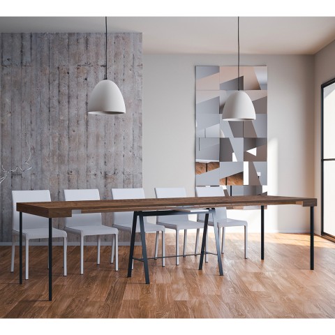Entree console tafel uitschuifbaar hout walnoot 90x40-300cm Banco Noix Aanbieding