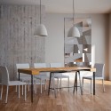 Uitschuifbare eetkamer console tafel 90x40-300cm hout Banco Fir Korting