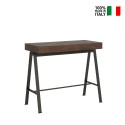 Table console extensible en bois couleur noyer avec rallonges 90x40-300cm Banco Premium Noix Vente