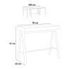 Table console extensible en bois couleur noyer avec rallonges 90x40-300cm Banco Evolution Noix Réductions