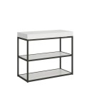 Table console extensible 90x40-196cm bois blanc Plano Small Offre