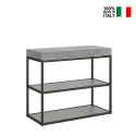 Table console extensible avec rallonges 90x40-196cm Plano Small Premium Concrete Vente