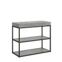 Table console extensible avec rallonges 90x40-196cm Plano Small Premium Concrete Offre