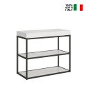 Table console extensible avec rallonges blanche 90x40-300cm Plano Vente